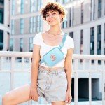 YQE Birthday Gifts for Teen Girls Women Daughter Sister Friends Mom, Belt Bag Fanny Pack Crossbody Bags with Initial Letter, Personalized Gifts for 6 7 8 9 10 11 12 13 14 15 Year Old Girls (Blue，C)