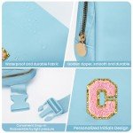 YQE Birthday Gifts for Teen Girls Women Daughter Sister Friends Mom, Belt Bag Fanny Pack Crossbody Bags with Initial Letter, Personalized Gifts for 6 7 8 9 10 11 12 13 14 15 Year Old Girls (Blue，C)