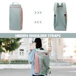 Eslcorri Gym Duffle Bag for Women Men, Sports Backpack with Wet & Shoe Compartment, Fitness Overnight Weekender Bag for Yoga, Swim, Travel (C, GreenPink)