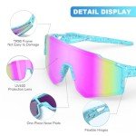 CMBJJU Kids Sunglasses,Youth Baseball Glasses for Boys Girls Age 6-14,Sports UV Protection Goggles (3PACK-Light Pink+Purple+Green Blue)
