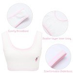 SIAEYINFY Girls Bra, 6PCS Girls Training Bra Cotton Bralette Seamless Cami Crop Bras (US, Age, 12 Years, 4 Packs Style C)