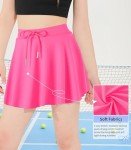 Hvididan Girls Tennis Skirts Butterfly Flowy Golf Skorts Athletic School Kids Shorts with Pocket Hot Pink 5-6 Years