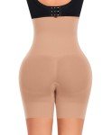 High Waisted Body Shaper Shorts Shapewear for Women Tummy Control Thigh Slimmer Seamless Shorts Under Dress (#1 Latte-3, Small)