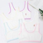 SIAEYINFY Girls Bra, 6PCS Girls Training Bra Cotton Bralette Seamless Cami Crop Bras (US, Age, 12 Years, 4 Packs Style C)