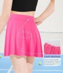 Hvididan Girls Tennis Skirts Butterfly Flowy Golf Skorts Athletic School Kids Shorts with Pocket Hot Pink 5-6 Years