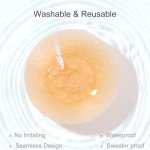 Yeeits Nipple Covers for Women Sticky Bra Hypoallergenic Silicone Reusable Waterproof Sticky Adhesive Nipple Pasties with Box (Caramel, AA-C)