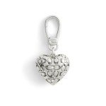 COACH Women's Collectible Signature Quilted Heart Jewelry Charm