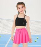 Hvididan Girls Tennis Skirts Butterfly Flowy Golf Skorts Athletic School Kids Shorts with Pocket Hot Pink 5-6 Years