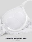 zossav Push Up Bras for Women Extra Thick Padded Add 2 Cups Plunge Bra with Underwire 38C White