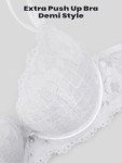 zossav Push Up Bras for Women Extra Thick Padded Add 2 Cups Plunge Bra with Underwire 38C White