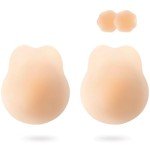 APOWUS Sticky Bra Push Up,Adhesive Bras, Nipple Covers with Lift for Backless Strapless Dress