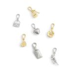 COACH Women's Collectible Signature Quilted Heart Jewelry Charm