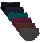 TUTUESTHER Cotton Hipster Panties for Women Mid Rise Underwear Full Coverage Soft Ladies Underwear Pack(X-Large, Vintage Velvet)