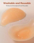PHODIL Sticky Bra Push Up 2 Pairs,Adhesive Bras Invisible Strapless Backless Bras for Women XL(Fit Cup C/D)