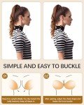 digitharbor Sticky Bras Push Up Adhesive Invisible Bra Backless Strapless Bra for Women Nude