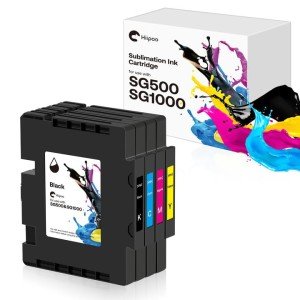 Hiipoo 3.6.0 SG500 SG1000 Sublimation Ink Cartridge Compatible for Sawgrass Virtuoso SG500 SG1000 Printer, Latest Upgrade Chip No AB Serial Number(4-Pack, BK/C/M/Y)
