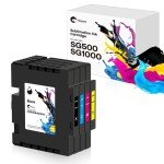 Hiipoo 3.6.0 SG500 SG1000 Sublimation Ink Cartridge Compatible for Sawgrass Virtuoso SG500 SG1000 Printer, Latest Upgrade Chip No AB Serial Number(4-Pack, BK/C/M/Y)