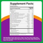 SmartyPants Organic Toddler Multivitamin Gummies: Omega 3 (ALA), Vitamin D3, C, Vitamin B12, B6, A, K & Zinc for Immune Support, Biotin, Vegetarian, Two Fruit Flavors, 60 Count (30 Day Supply)