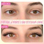 Natural Lash Clusters Wispy Eyelash Clusters C-Curly Individual Lashes 8-16 mm Cluster Eyelash Extensions Natural Look Lash Extension with Thin Lash Band by WTVANE