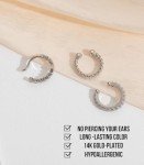 Ear Cuffs Hoop Cuffs Earrings Non Piercing for Women-Clip on earrings Cartilage earrings Dainty 14K Gold/Silver Plated Tarnish Trendy Jewelry Set