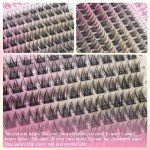 Natural Lash Clusters Wispy Eyelash Clusters C-Curly Individual Lashes 8-16 mm Cluster Eyelash Extensions Natural Look Lash Extension with Thin Lash Band by WTVANE