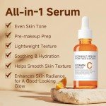 Vitamin C Serum For Face, 12% Super C Serum with Hyaluronic Acid For Face Neck Skin Care, Vit C Facial Care for Even Skin Tone and Antioxidant Protection, 30ML
