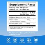 Methylene Blue (USP Grade) Brain Supplement with Vitamin C Ester for Enhanced Absorption, Supports Memory, Focus, Clarity, Cognition, and Energy – ATP Fuel for Optimal Brain Health(120 Capsule)