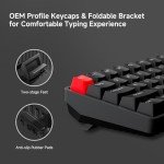 TMKB T68-C HE Rapid Trigger Gaming Keyboard - Hall Effect Magnetic Switches with Adjustable Actuation, 8000 Hz Polling Rate, 60% Hot-Swappable Compact for FPS/RTS Gamers (Black/Red)