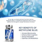 Methylene Blue (USP Grade) Brain Supplement with Vitamin C Ester for Enhanced Absorption, Supports Memory, Focus, Clarity, Cognition, and Energy – ATP Fuel for Optimal Brain Health(120 Capsule)