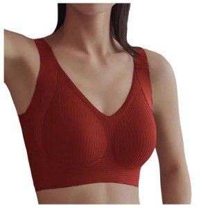 Hfolob Yifare Invisible Lift Bra, Women's Solid Color Four Rows Adjustable Wireless Bra, Enhanced W Support Adjustment Bras