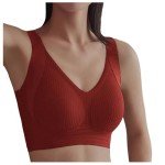 Hfolob Yifare Invisible Lift Bra, Women's Solid Color Four Rows Adjustable Wireless Bra, Enhanced W Support Adjustment Bras