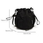 TWOYOMN Small Nylon Crossbody Bags for Women Men With Drawstring Cell Phone Purse Wallet Handbags with Inner Compartments