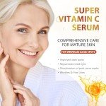 Super Vitamin C Serum for Women Over 70: Advanced Anti-Aging Vitamin C, Niacinamide, Vitamin E & Caffeine Formula，Hydrates, Firms, Lifts, Targets Wrinkles & Dark Spots, 1.0 fl. oz.