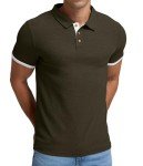 Sailwind Men's Waffle Knit Short Sleeve Casual Polo Shirts Army Green