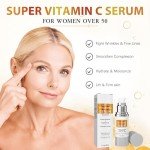 Super Vitamin C Serum for Women Over 70: Advanced Anti-Aging Vitamin C, Niacinamide, Vitamin E & Caffeine Formula，Hydrates, Firms, Lifts, Targets Wrinkles & Dark Spots, 1.0 fl. oz.