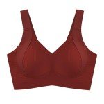 Hfolob Yifare Invisible Lift Bra, Women's Solid Color Four Rows Adjustable Wireless Bra, Enhanced W Support Adjustment Bras