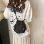 TWOYOMN Small Nylon Crossbody Bags for Women Men With Drawstring Cell Phone Purse Wallet Handbags with Inner Compartments