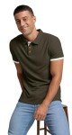 Sailwind Men's Waffle Knit Short Sleeve Casual Polo Shirts Army Green