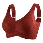 Hfolob Yifare Invisible Lift Bra, Women's Solid Color Four Rows Adjustable Wireless Bra, Enhanced W Support Adjustment Bras