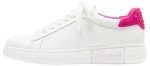 kate spade new york Women's Lift Crystal Lace Up Sneaker, Optic White/Vivid Snap D, 7.5