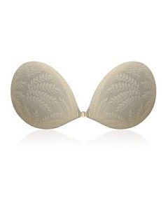 Niidor Adhesive Bra Sticky Bra Strapless Backless Invisible Push Up Bras for Women,Comfort Fit for Backless Dresses, Tops & Wedding Deep Nude