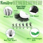 Kmilro Fluffy Lash Clusters Kit 14-24mm Thick Long Cluster Eyelash Extensions Kit 180D D Curl Volume DIY Lash Extension 240pcs Soft Wispy Individual Lashes Kit with Bond and Seal Lash Tweezers