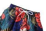 Boys Swim Trunks Toddler Broad Swim Shorts Quick Dry Kids Swim Bathing Suit Boys Swim Set Blue Red Leaves 7-8 Years 140