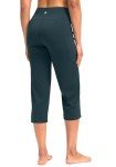 Capri Pants for Women High Waist Workout Yoga Pants with Pockets Tummy Control Leggings Crop Straight (Borealis Green,M)