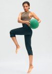 Capri Pants for Women High Waist Workout Yoga Pants with Pockets Tummy Control Leggings Crop Straight (Borealis Green,M)