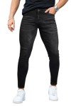 GINGTTO Mens Skinny Jeans Black Slim Fit Denim Jeans for Men Tapered Stretch Fit 36