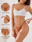 linccure Seamless G-string Thongs for Women - No Show Thong Underwear Stretch Breathable Low Rise Panties 8 Pack (US, Alpha, Small, Regular, Regular, D-8 Pack 4 Colors)
