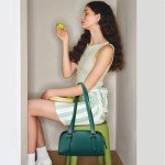 Keyli Shoulder Bag for women Swing polene bags Leather Designer Shoulder Handbag Top-Handle Luxury Purse with Adjustable Strap Green