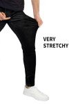 GINGTTO Mens Skinny Jeans Black Slim Fit Denim Jeans for Men Tapered Stretch Fit 36