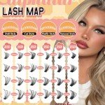 Lash Clusters Kit 30D-100D Wispy Eyelash Extension Kit 474pcs Individual Lashes 8-16MM Cluster Eyelash Extensions DIY Lash Extension Kit D-Curly Eyelash Clusters with Lash Bond and Seal Lash Tweezers